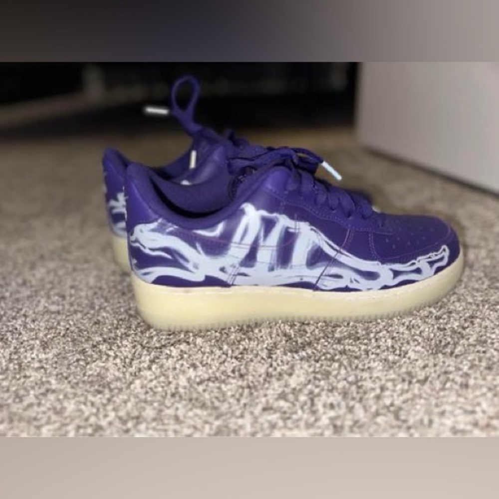 Purple skeleton Nike Air Force 1